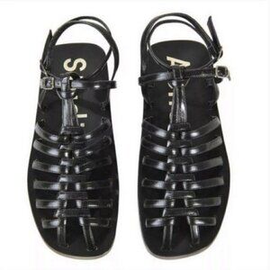 ACNE Studios Omane Gladiator Sandals in Black Size 6